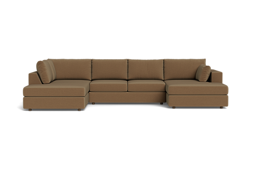 Daphne U-Sectional with Bumper & Chaise